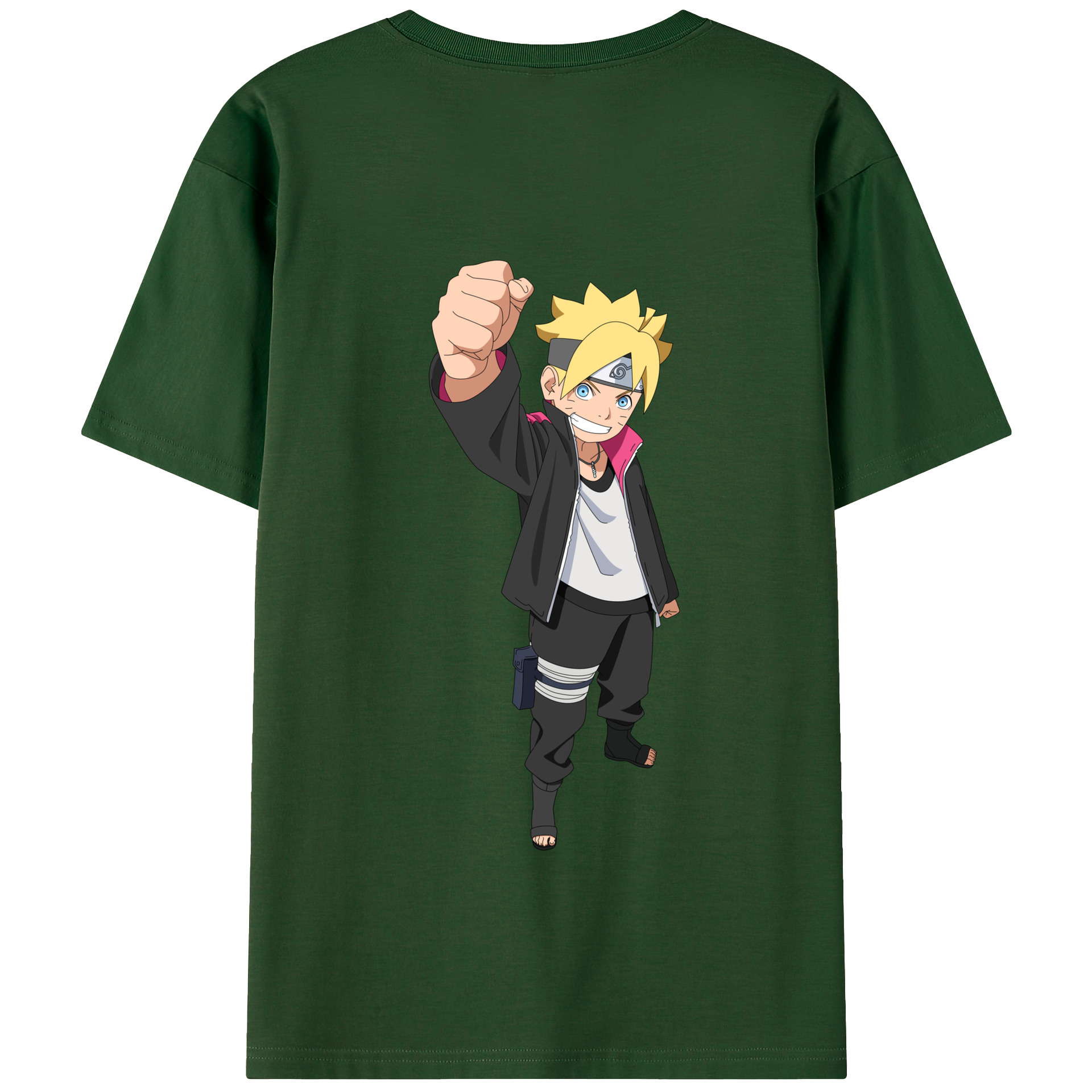 （画像用） NARUTO -ナルト- うずまき ボルト Uzumaki Boruto 綿100％半袖Tシャツ（背面プリント）